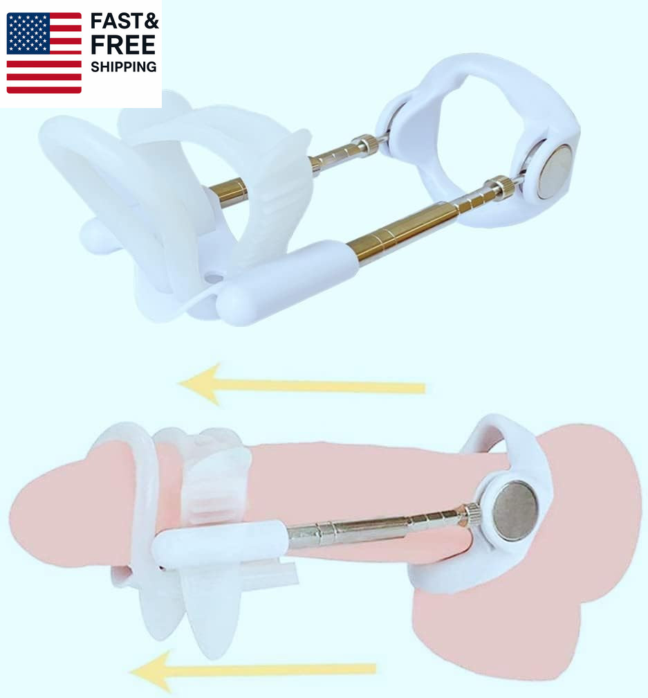White Penile Traction Device Effective Penile Enlargement Stretching Exercise Ki