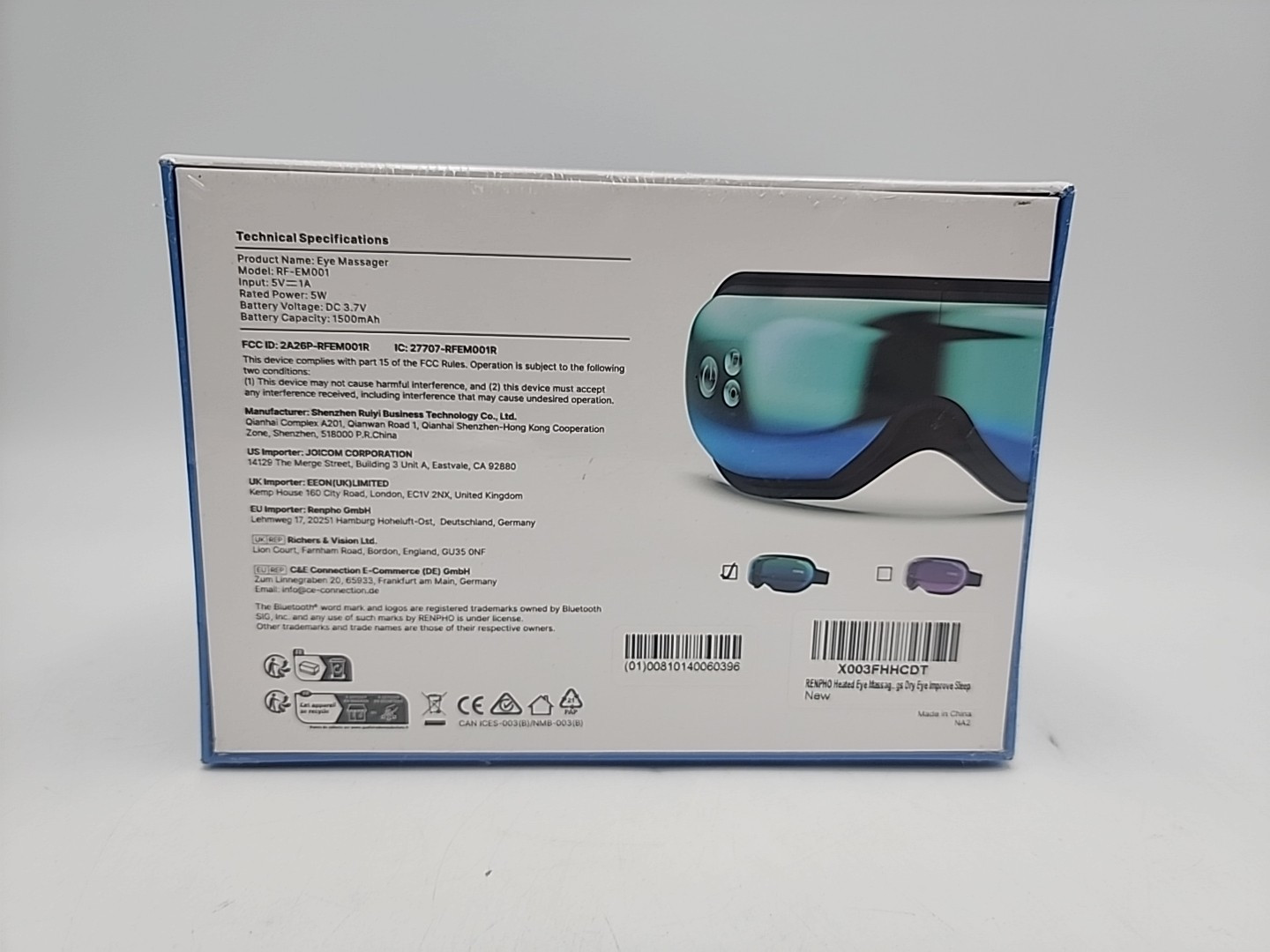 RENPHO Eyeris 1 Eye Massager with Heat R-G010v