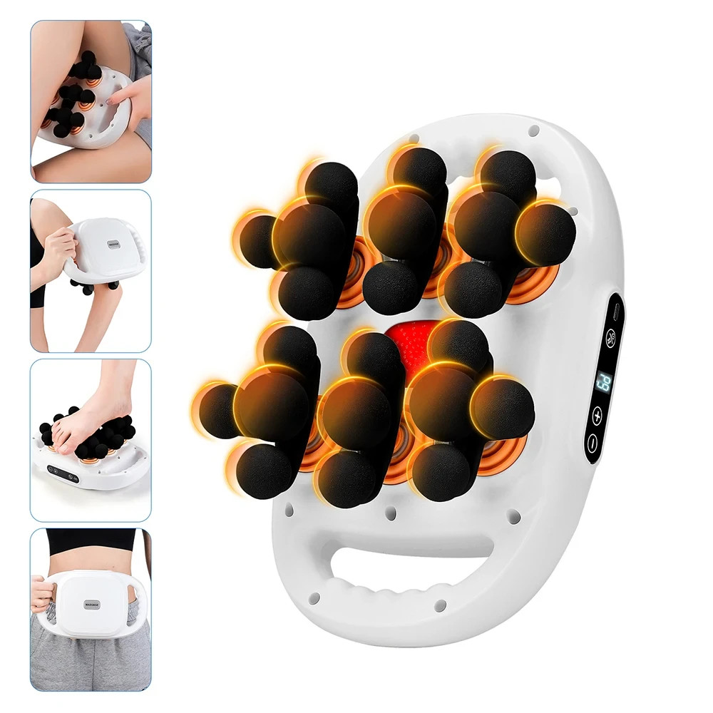 22 Head Fascia Massage Gun High Frequency Body Massager Neck Shoulder Back