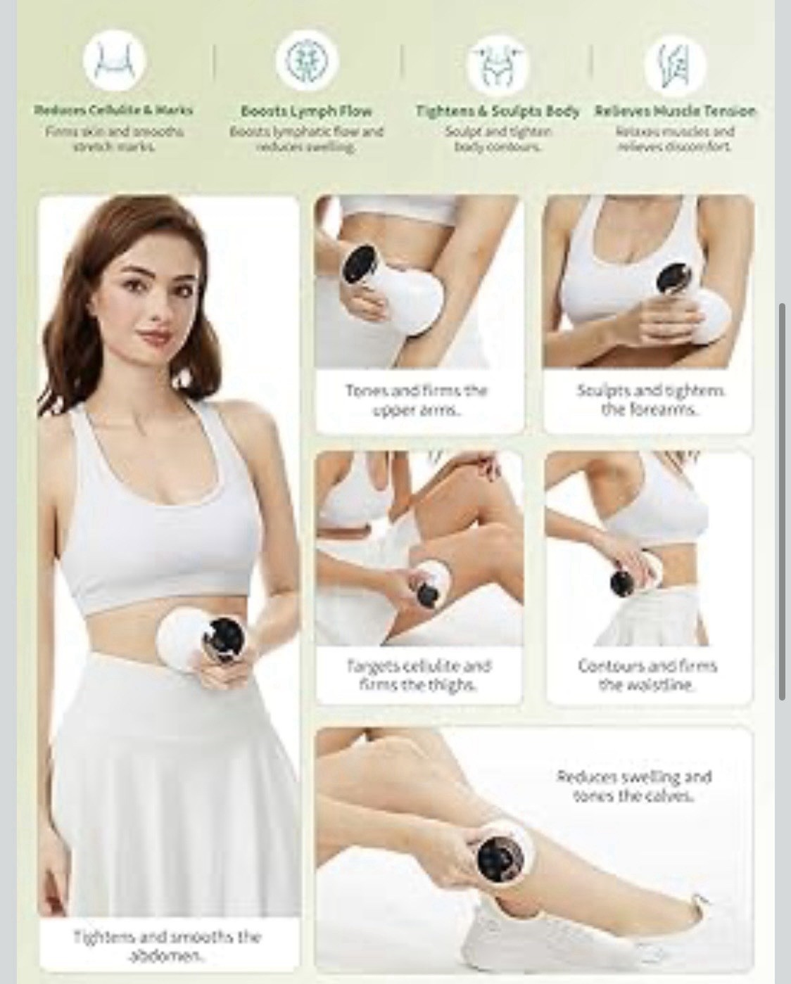 Lymphatic Drainage Massager & Anti Cellulite Massage Tool
