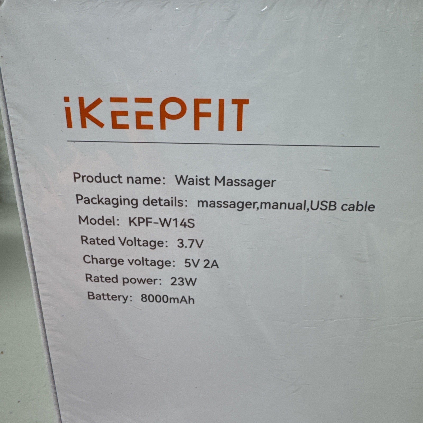 iKEEPFIT Heated Vibrating Massage Belt Rechargeable for Waist Back Abdomen US7