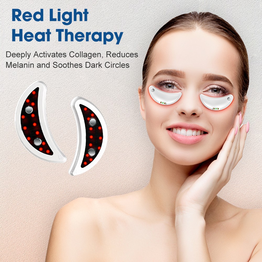 LED Red Light Therapy Device Eye Massager for Dark Circles, Wrinkles & Puffiness