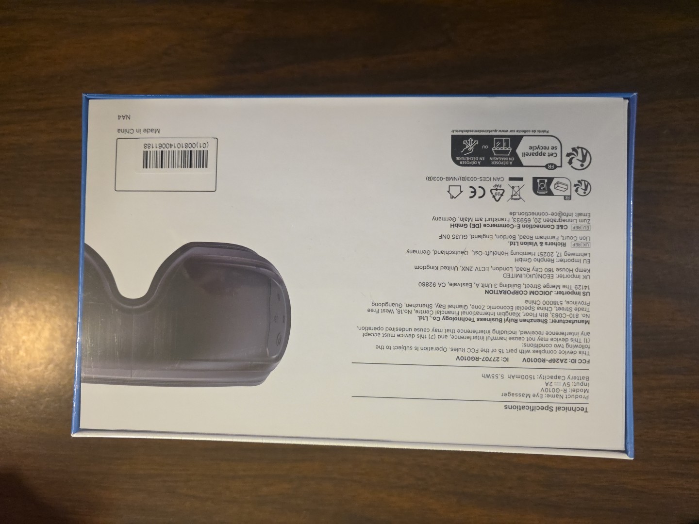 RENPHO Eyeris 3 Electric Eye Massager Black with Heat Setting for Eyes NEW