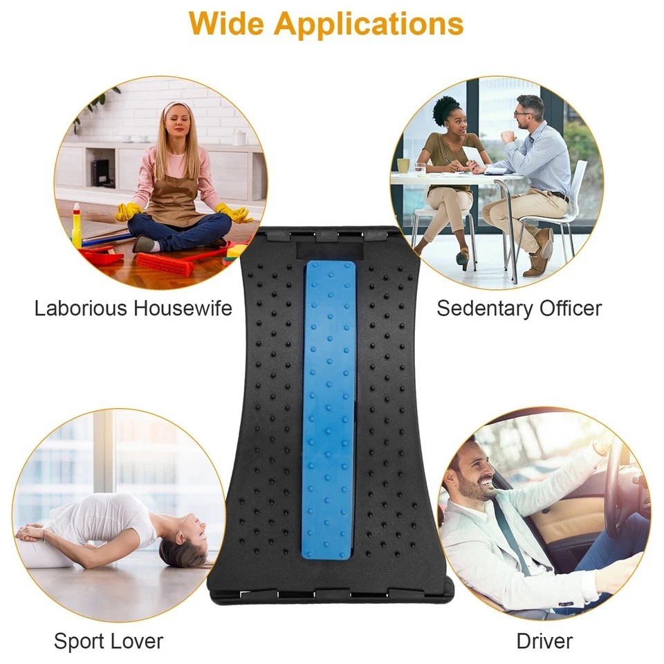 Back Massage Stretching Device Multi-Level Lumbar Spinal Support Stretcher