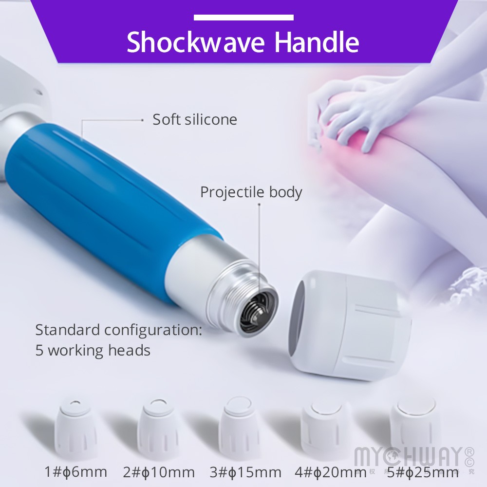 8Bar ESWT Radial Shockwave Therapy Machine ED Treatment Pain Relief Spa 5 Heads