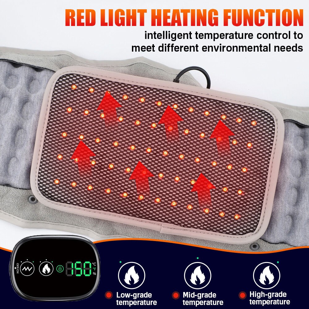 Inflatable Heating Massage Decompression Belt Lumbar for Lower Back Pain Relief