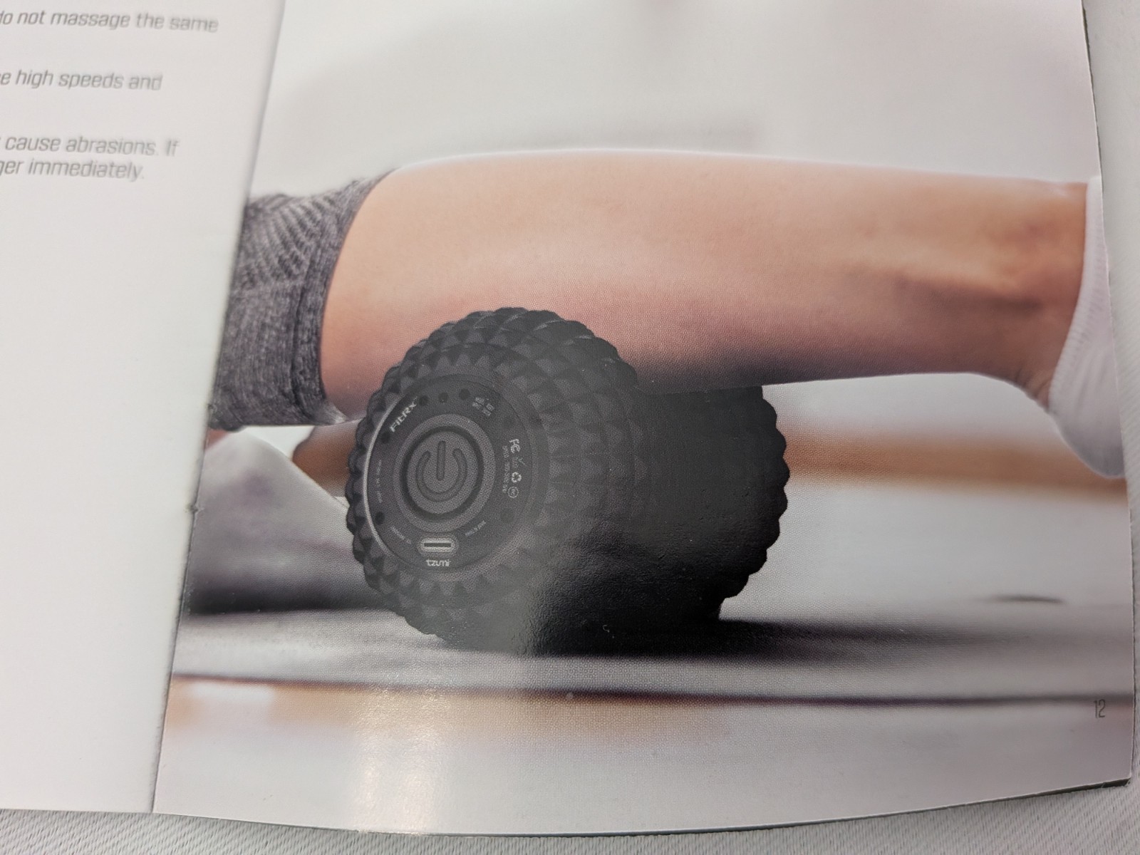 FitRx VibraRoller Vibrating Roller Massage Grid Rechargeable Charging Manual