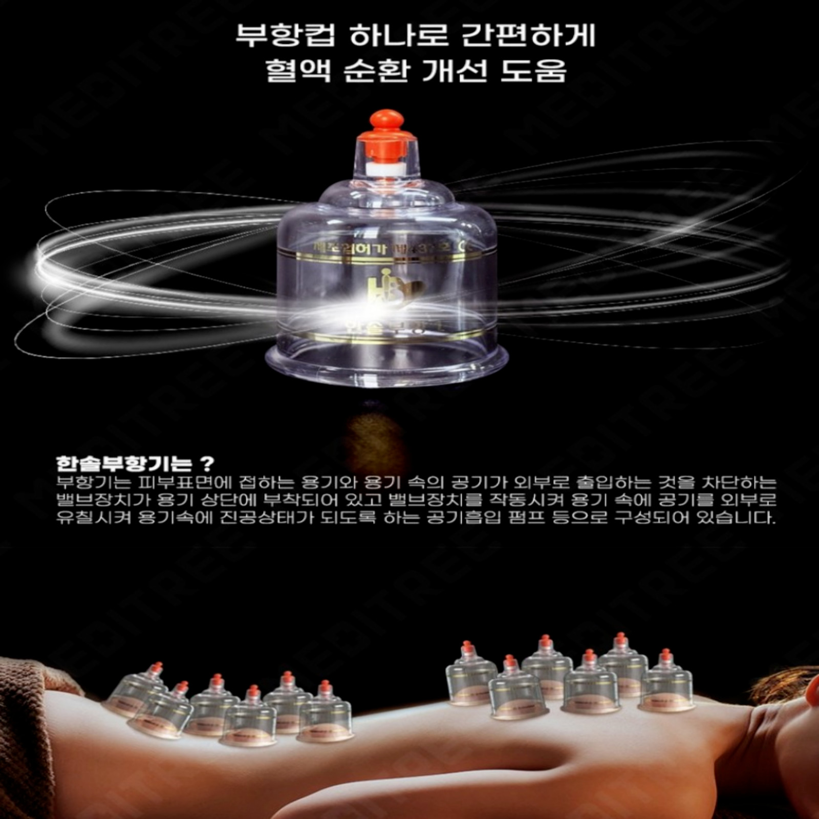 Hansol Professional Cupping Therapy Set 19 Cups Pump Handle Made in Korea
