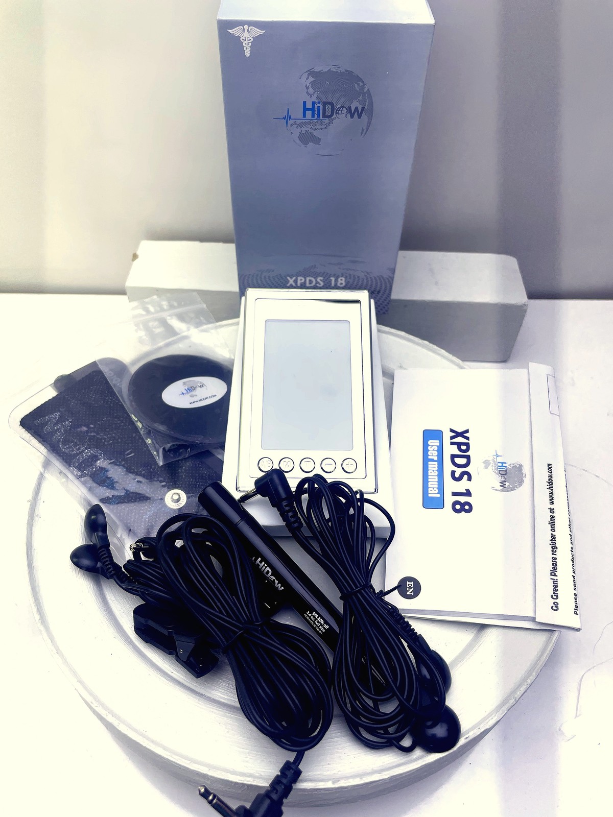 HiDow XPDS 18 TENS EMS Muscle Stimulator & Foot Massager Bundle New in Box