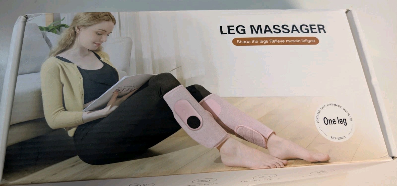 Leg Massager – Portable Calf Pneumatic Massager – KPF-LEG01 (one leg) Grey