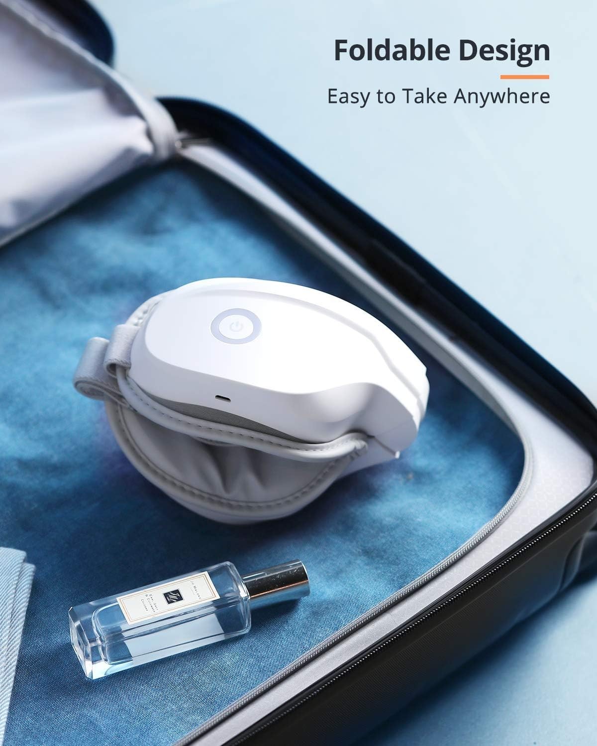 Heated Eye Massager with Bluetooth Music for Migraine Relief and Relaxation