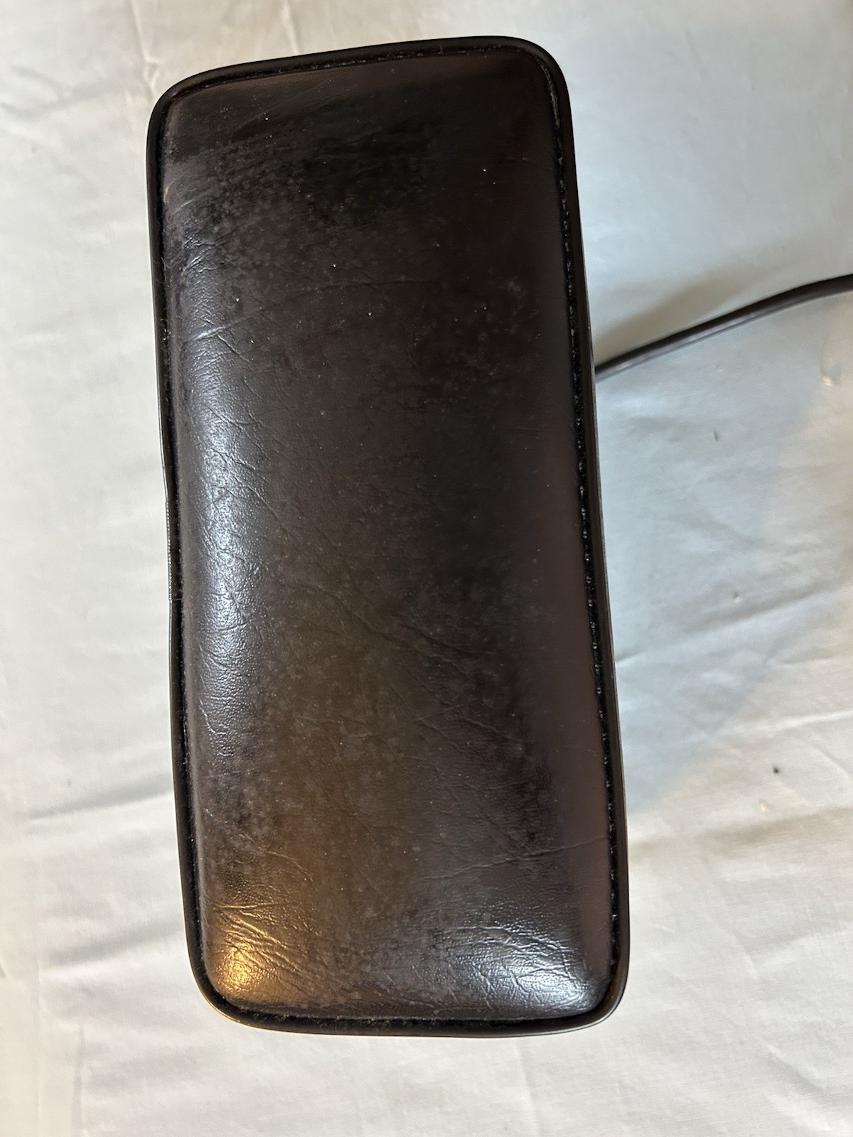 Morfam Jeanie Rub Handheld Vibrating Massager Silver Black Metal Leather