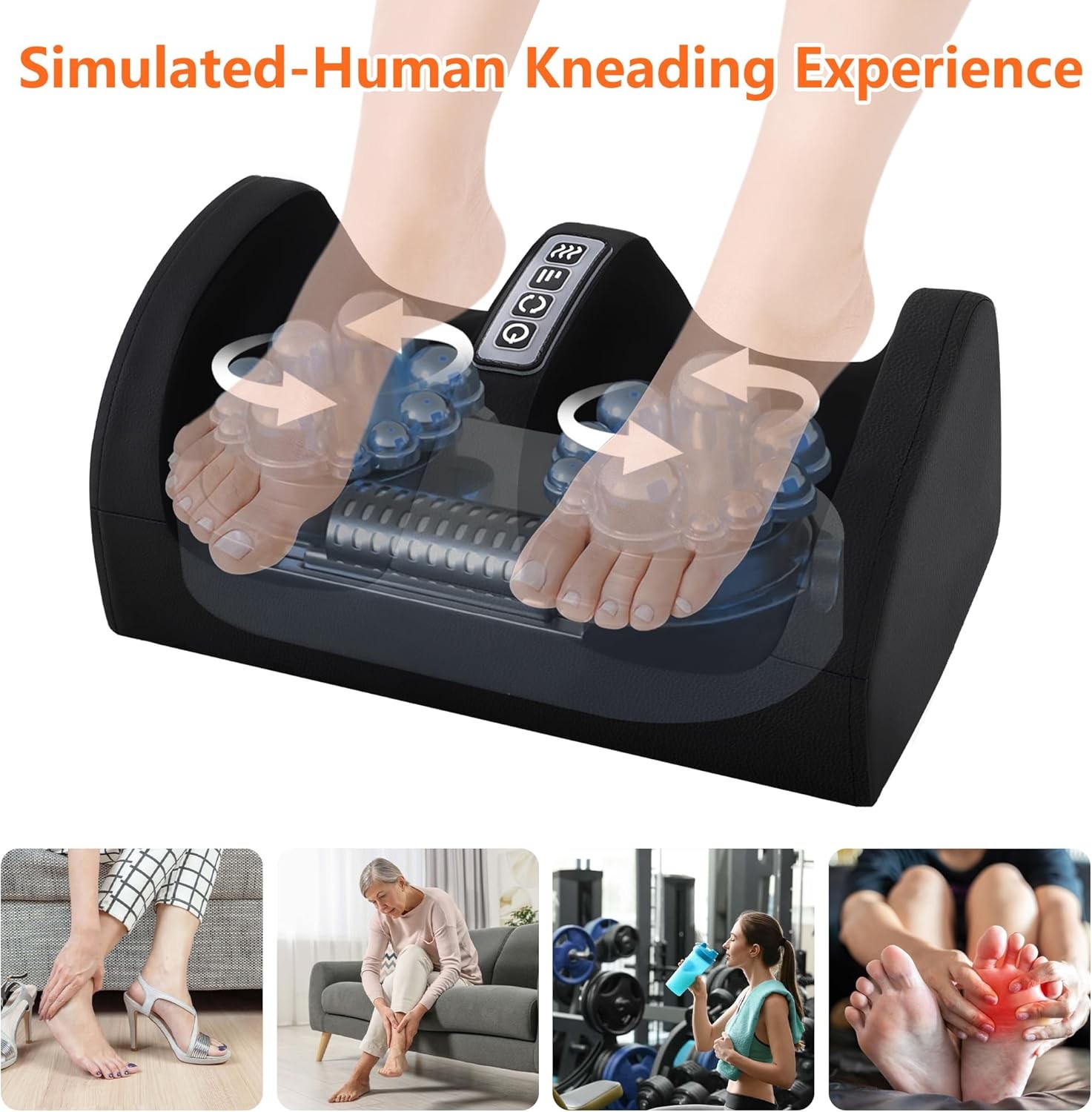 Shiatsu Foot and Calf Massager with Heat Shiatsu Deep Kneading For Tired Muscles