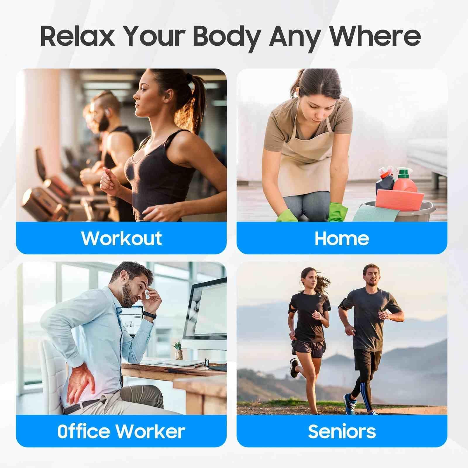 JOYSUWERUN Massage Gun with Heat, Mini Handheld Massager for Home & Grey