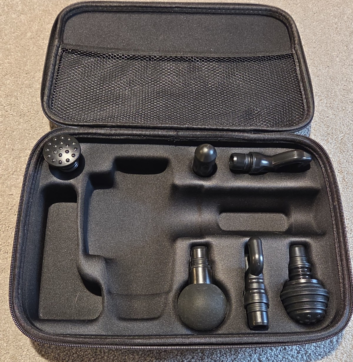 RENPHO ‎RF-GM168 Massage Gun STORAGE CASE AND ATTACHMENTS ONLY BlacK