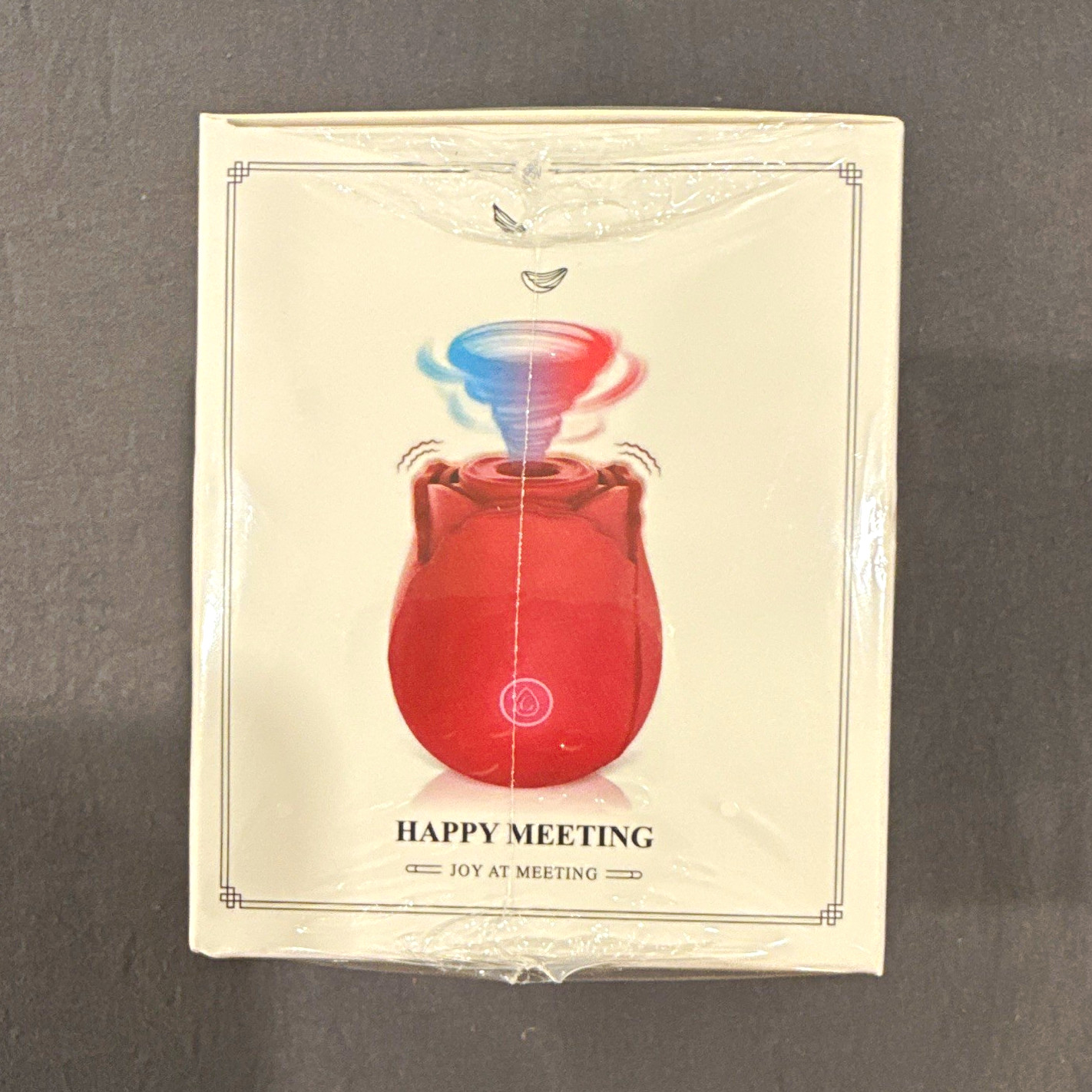 Happy Meeting Rose Shape Mini Vibrating Massager Red USB Rechargeable IPX4