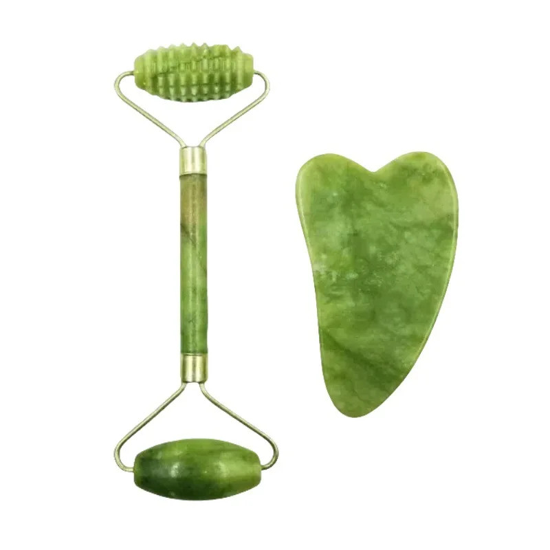 3 Pcs Jade Roller Gua Sha Set-Shaped Comb, Manual Beauty Tools for Face**