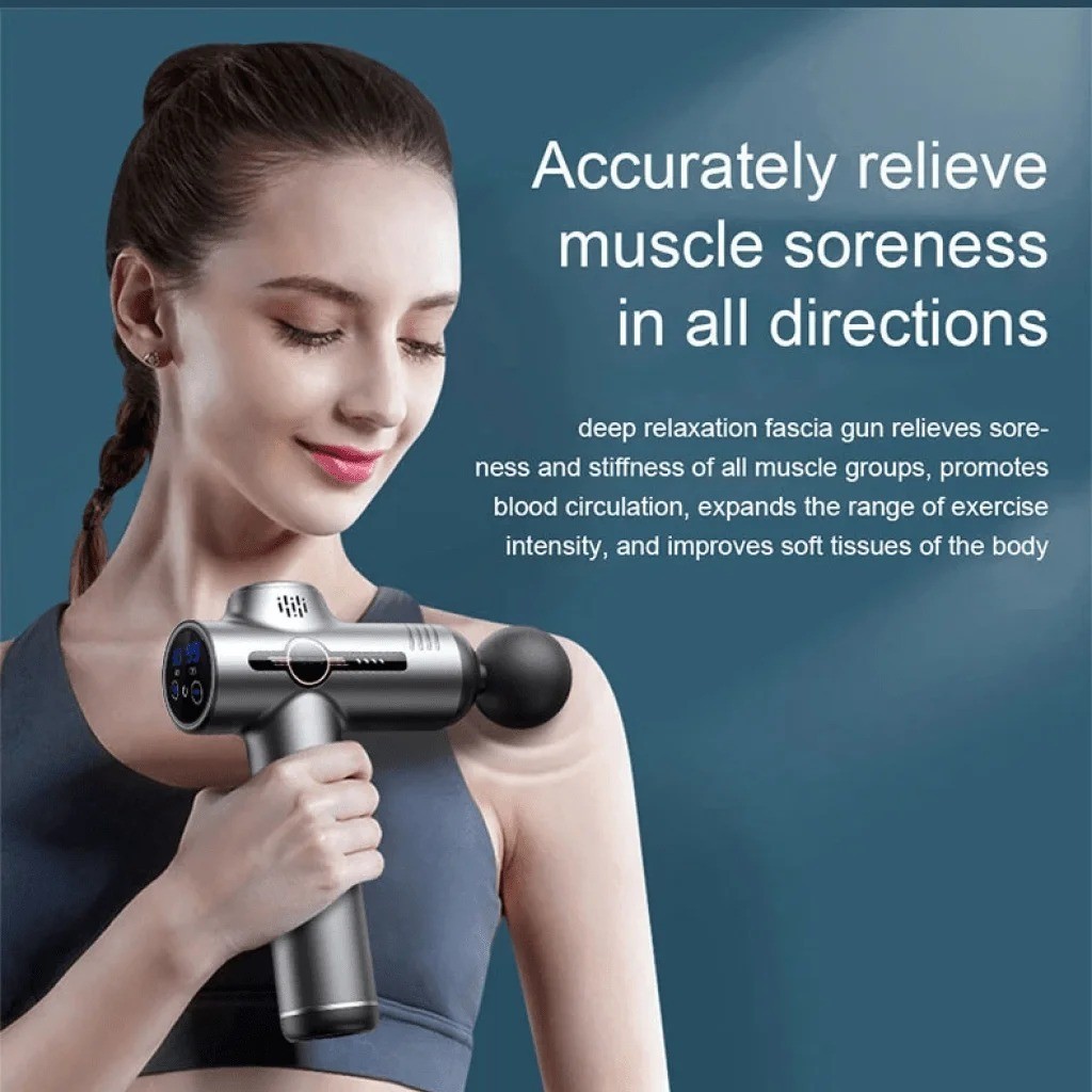 Professional 99-Speed Deep Tissue Massage Gun | Quiet Tech & LED Display