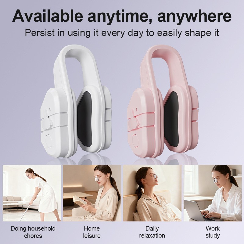 EMS Microcurrent Pulse Nose Shaper Nasal Bridge Clip Straightening Massager
