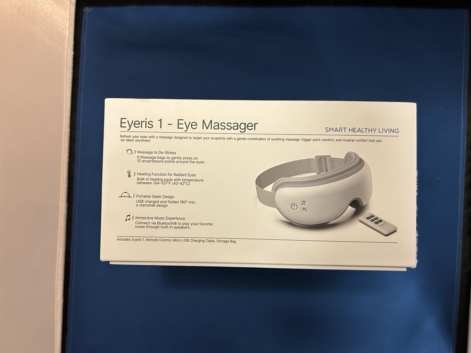 Renpho Eyeris 1 Eye Massager Acupoints Heating Music & Bluetooth NIB Brand New