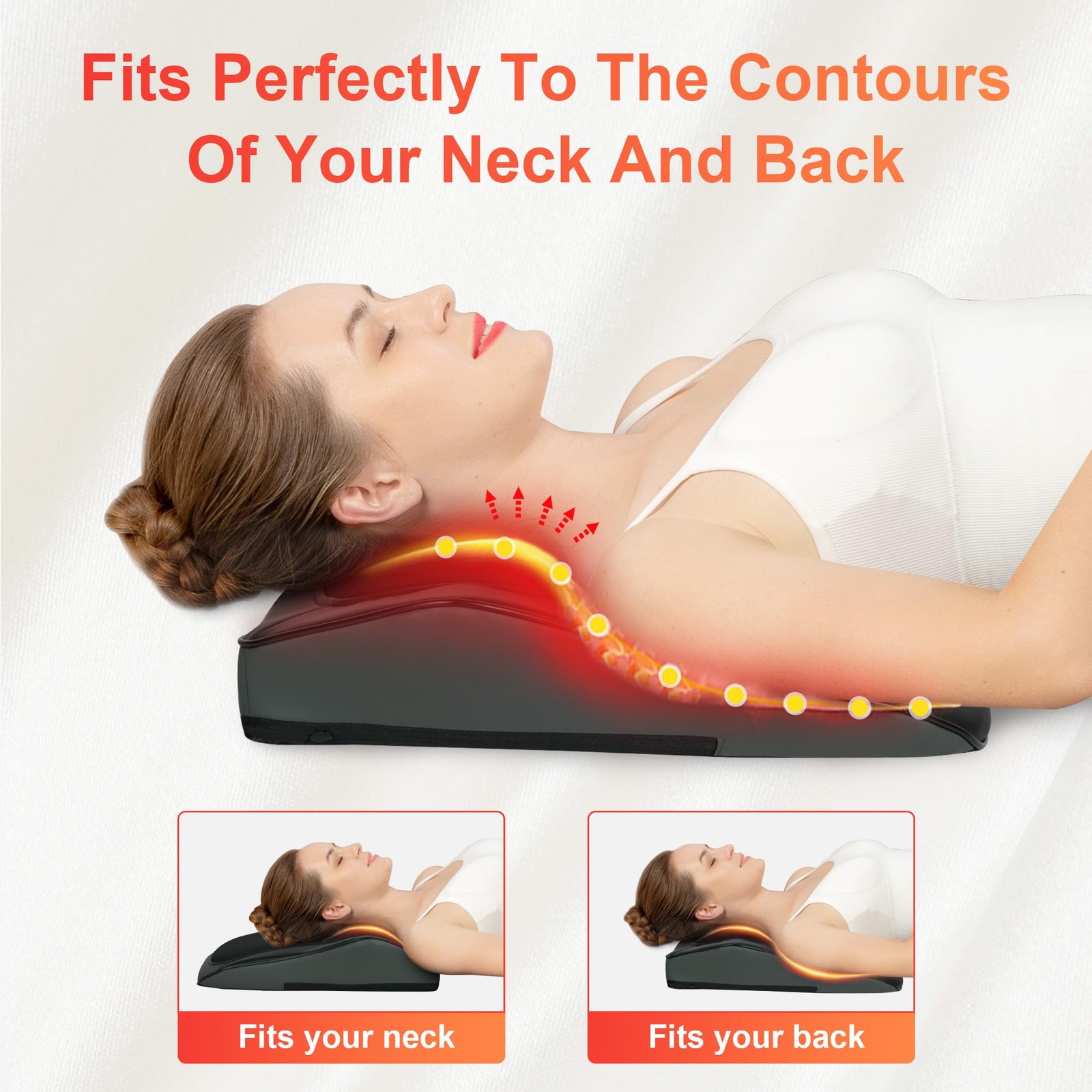 COMFIER Valentine’s Day Gifts for Her Him,Back Massager with Medium, Black