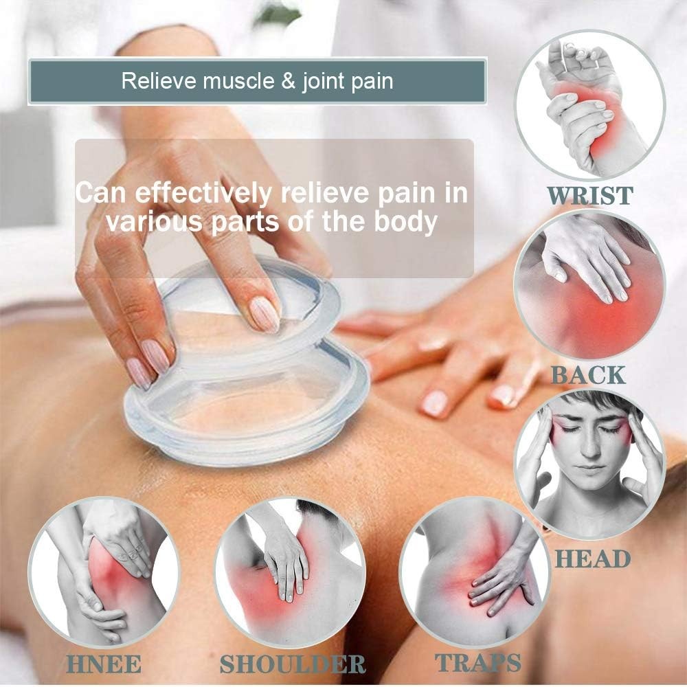 Multi-Size Silicone Cupping Cups for Whole Body Treatment – Professional Grade