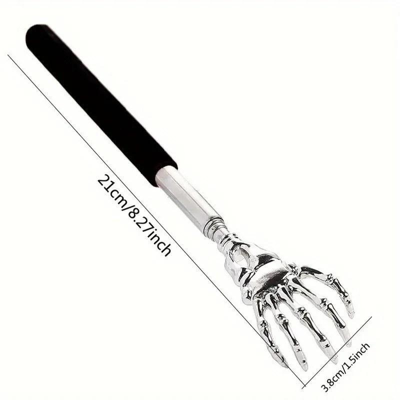 3PCS Stainless Steel Retractable Back Scratcher – Rubber Handle Portable Random