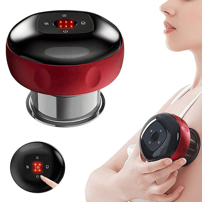 12-Levels Electric Charge Red Light Gua Sha Back Ventosa Therapy Massager Device