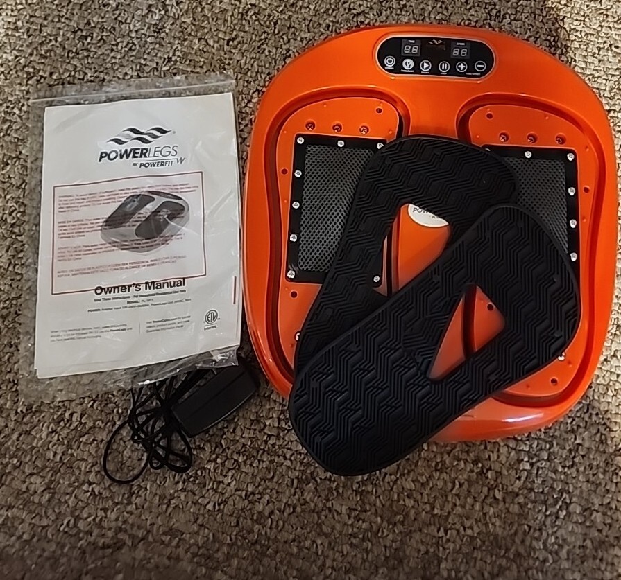 Powerfit PowerLegs Power Legs Vibration Foot Massager W/ Power Supply