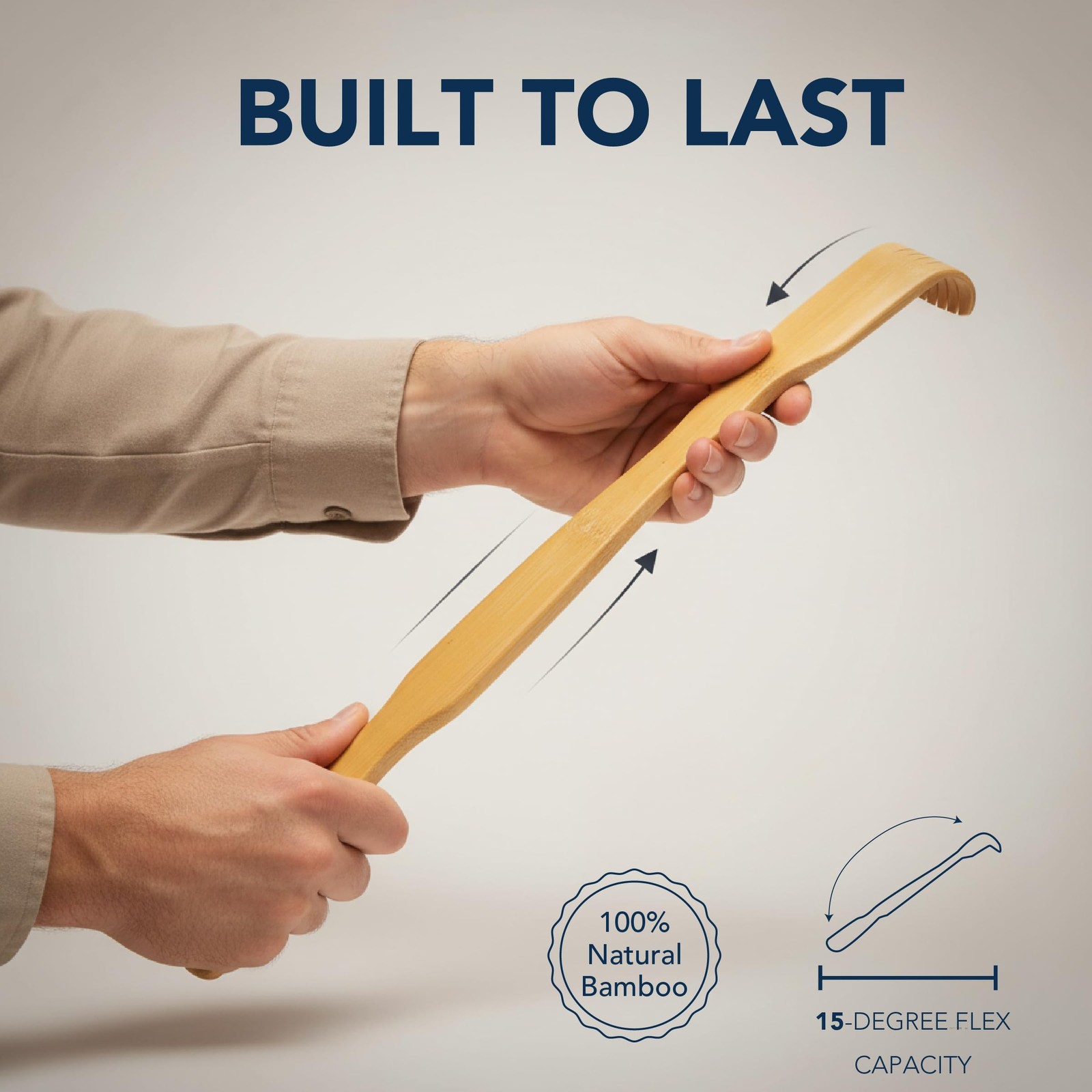 Slick- Bamboo Back Scratcher, 16.5″, 2 Pack, Long Handle