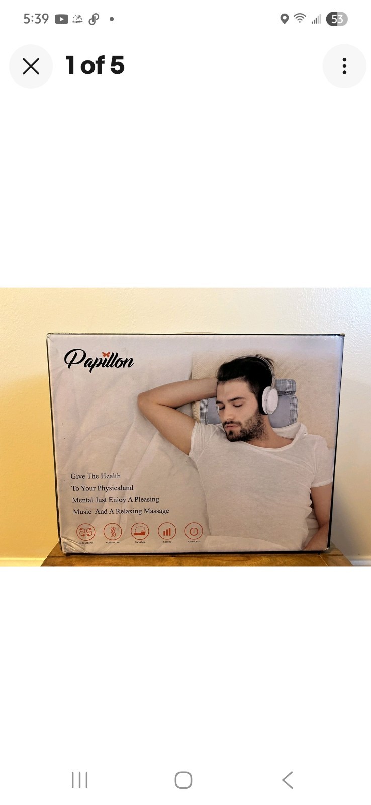 Papillon Shiatsu Back Neck Massager with heat