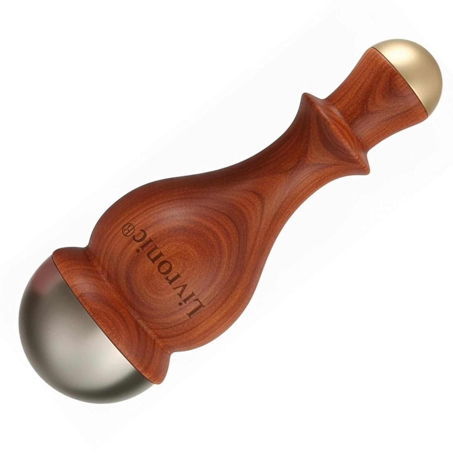 Livronic Face Acupoints Kansa Wand Massager 2in1 Authentic Bronze Cap ANAR Shape