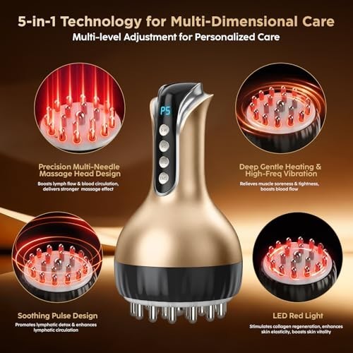 Lymphatic Drainage Massager Anti-Cellulite Body Sculpting Tool Warming Vibration