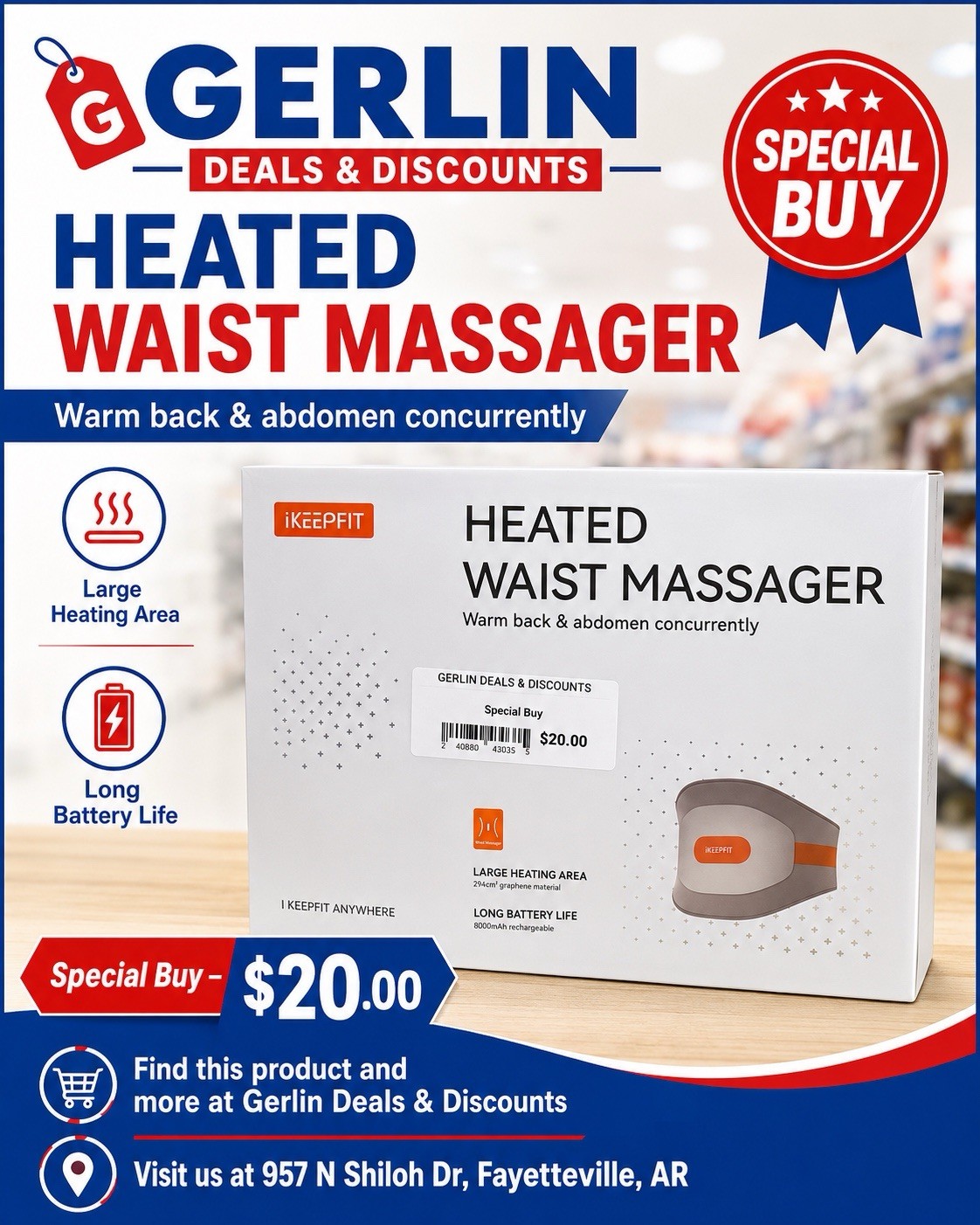 IKeepfit Heated Waist Massager
