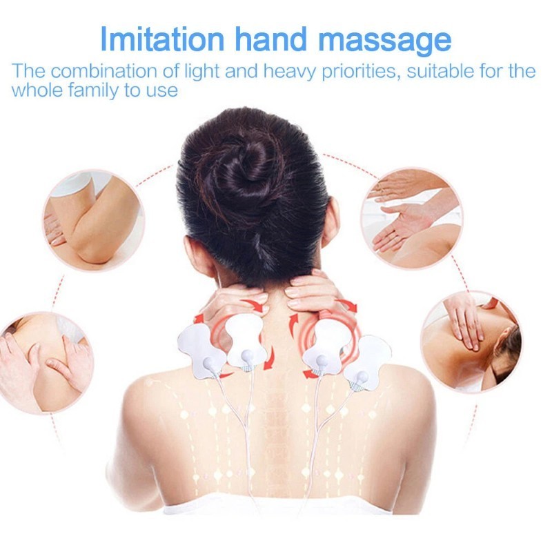 Body Massager Muscular Physiotherapy TENS EMS Neck Back – Hands & Feet pads too
