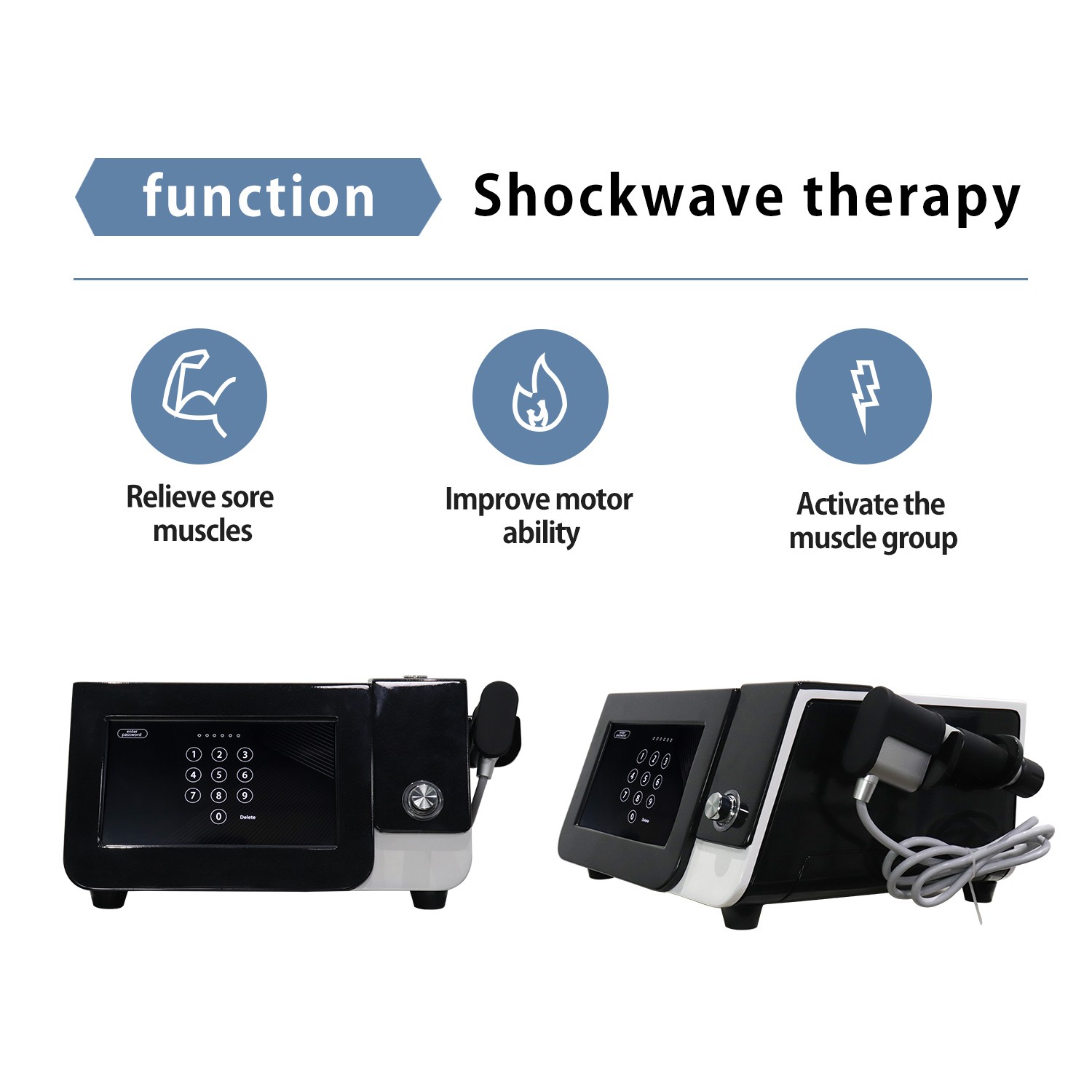 2026 Radial Pneumatic 8 Bar Shockwave Therapy Machine Pain Relief ED Treatment
