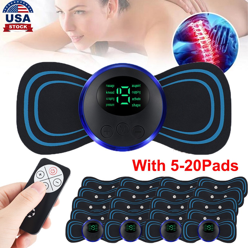 5-20 Pcs Portable EMS Neck & Body Massager with 8 Modes & 19 Intensity Levels