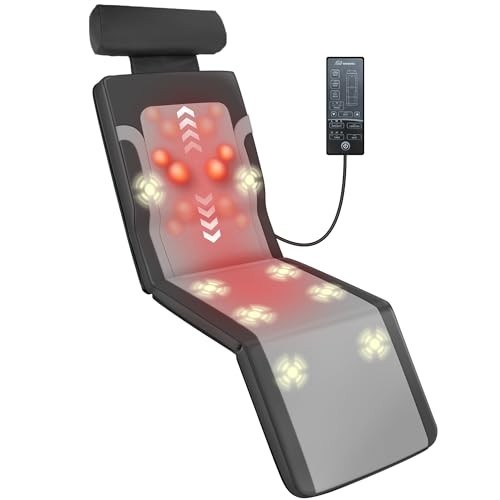Snailax Shiatsu Back Massage Mat with Heat, Vibration Full Body Pad