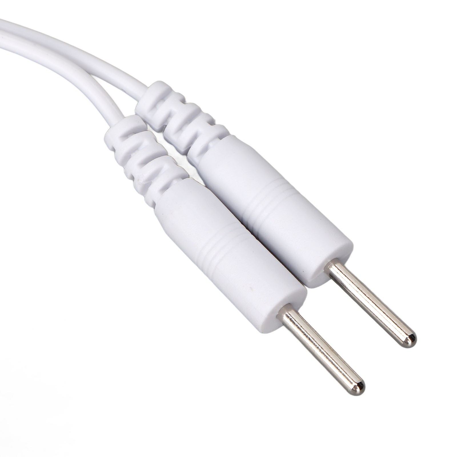 White 5pcs Replacement Electrode Wires 2.35mm 2 Pin Connector Electrodes WT