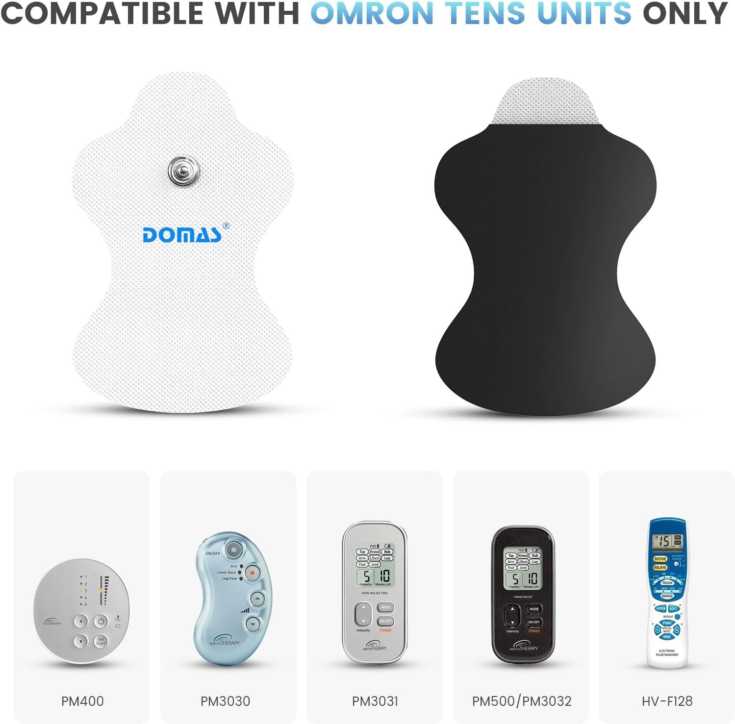 10 Pcs Replacement Pads Compatible with Omron TENS Units (PM500, PM400, PM3030),