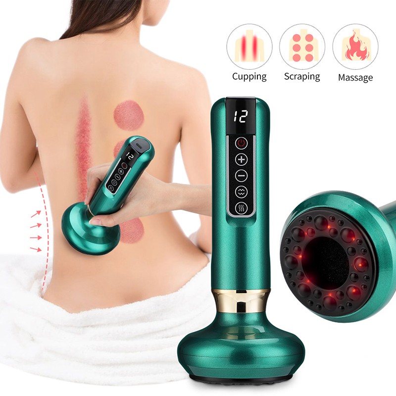 Electric Vacuum Cupping Massager Body Cups Gua Sha Deep Tissue Massage
