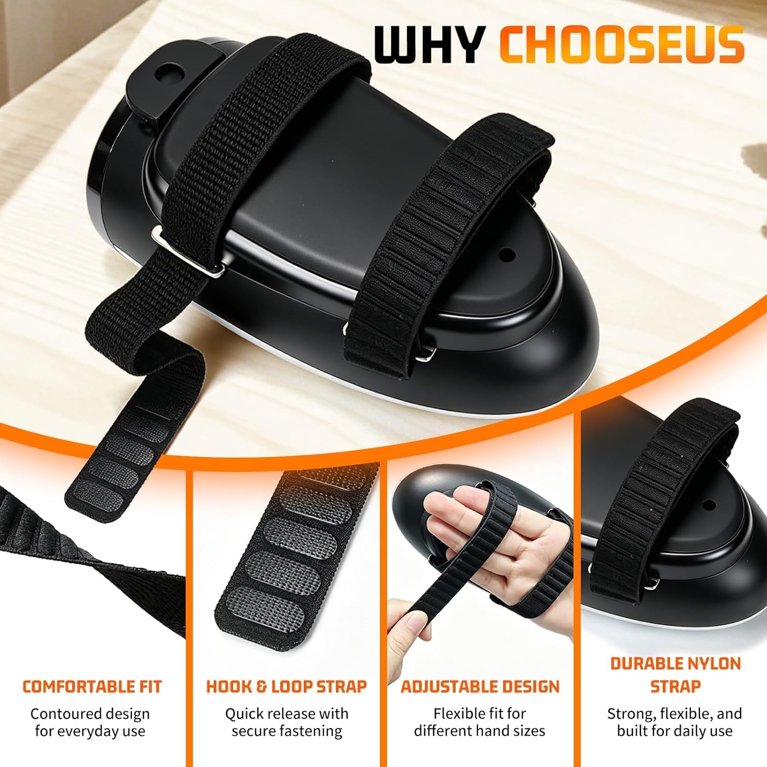 Professional Cordless Barber Vibrating Scalp Massager w/ Adjustable Straps