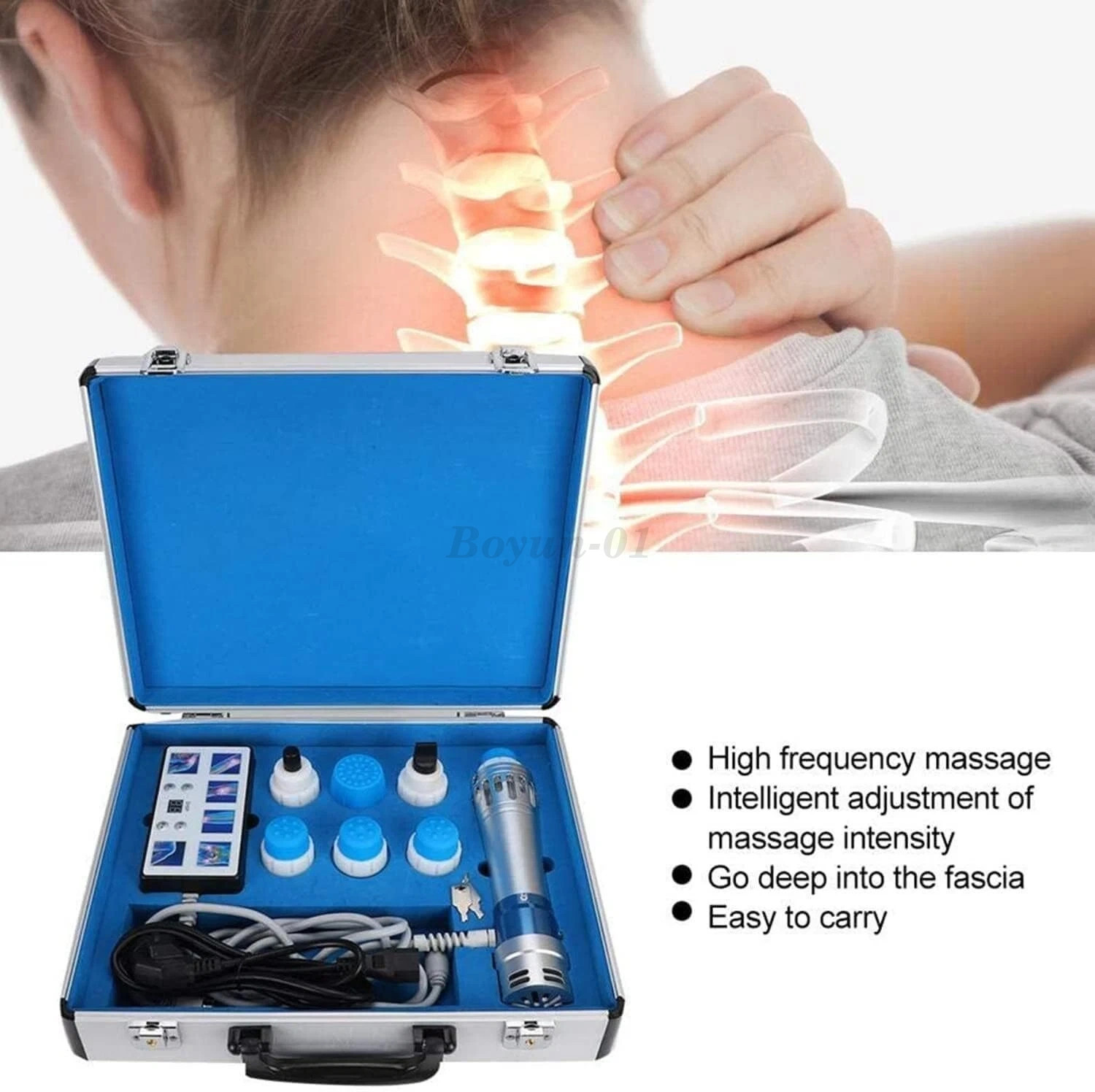 Handheld Focused Shockwave Therapy Machine Body Relax Muscle Relief Ed Massage