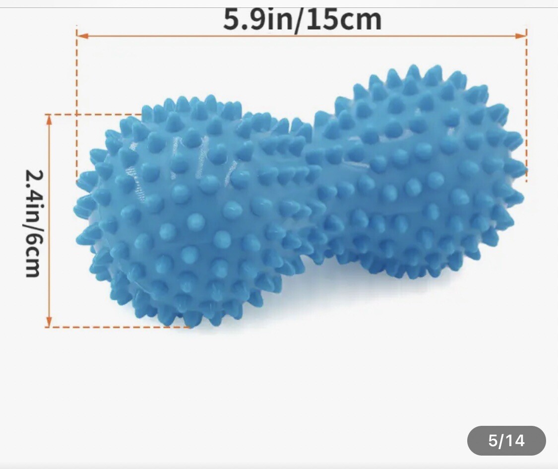 Peanut Massage Ball PVC Spiky Massage Ball Muscle Pain Stress Sensory