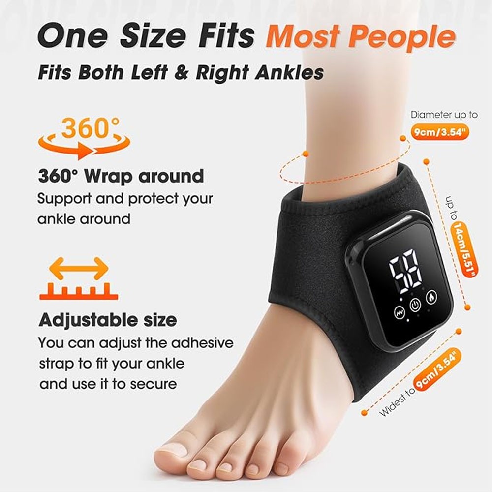 1/2 pcs Ankle Heated Brace Wrap Warmer Foot Massager Ankle Joint Protection Gift