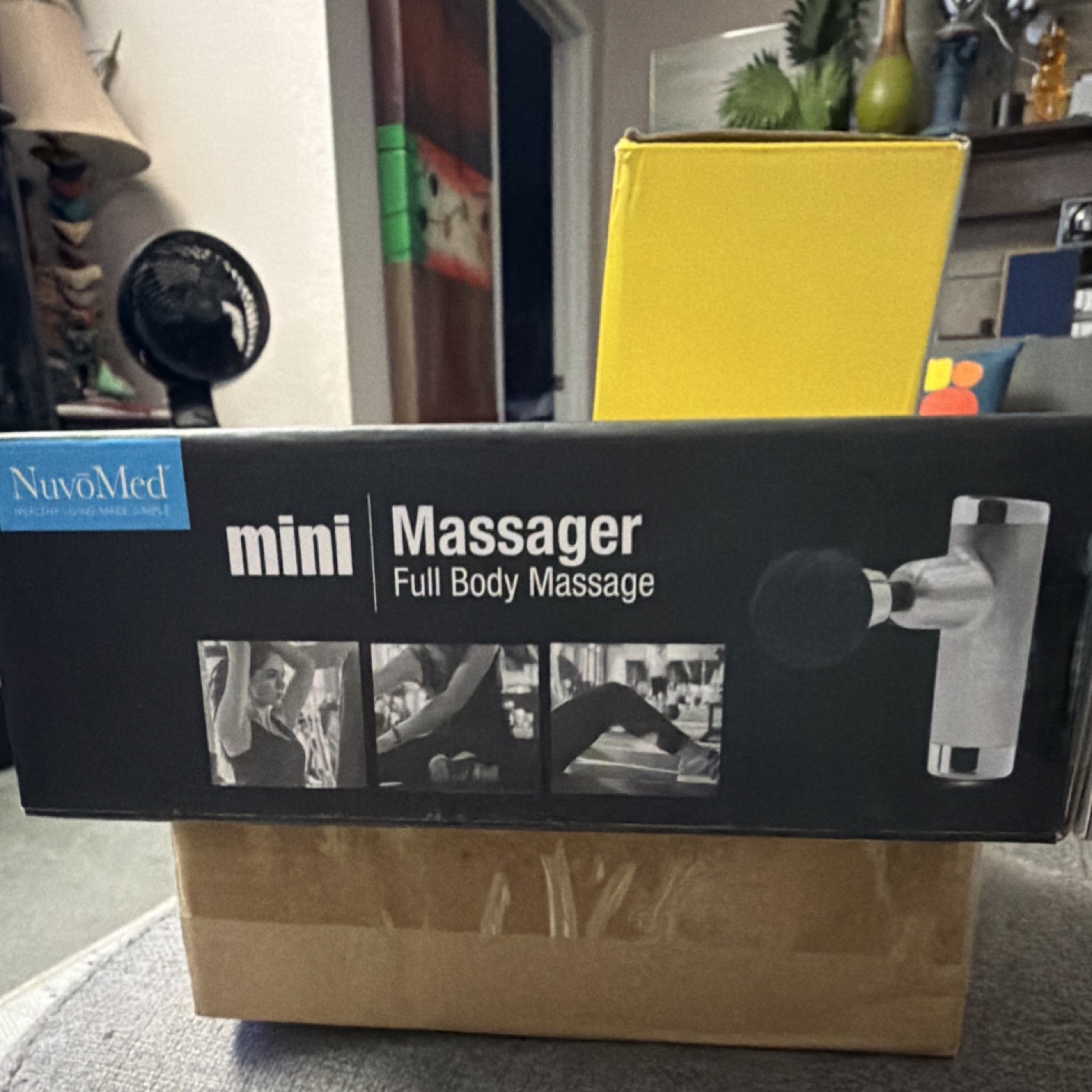 NuvoMed Mini Massager Full Body Silver Black Vibrating USB Rechargeable