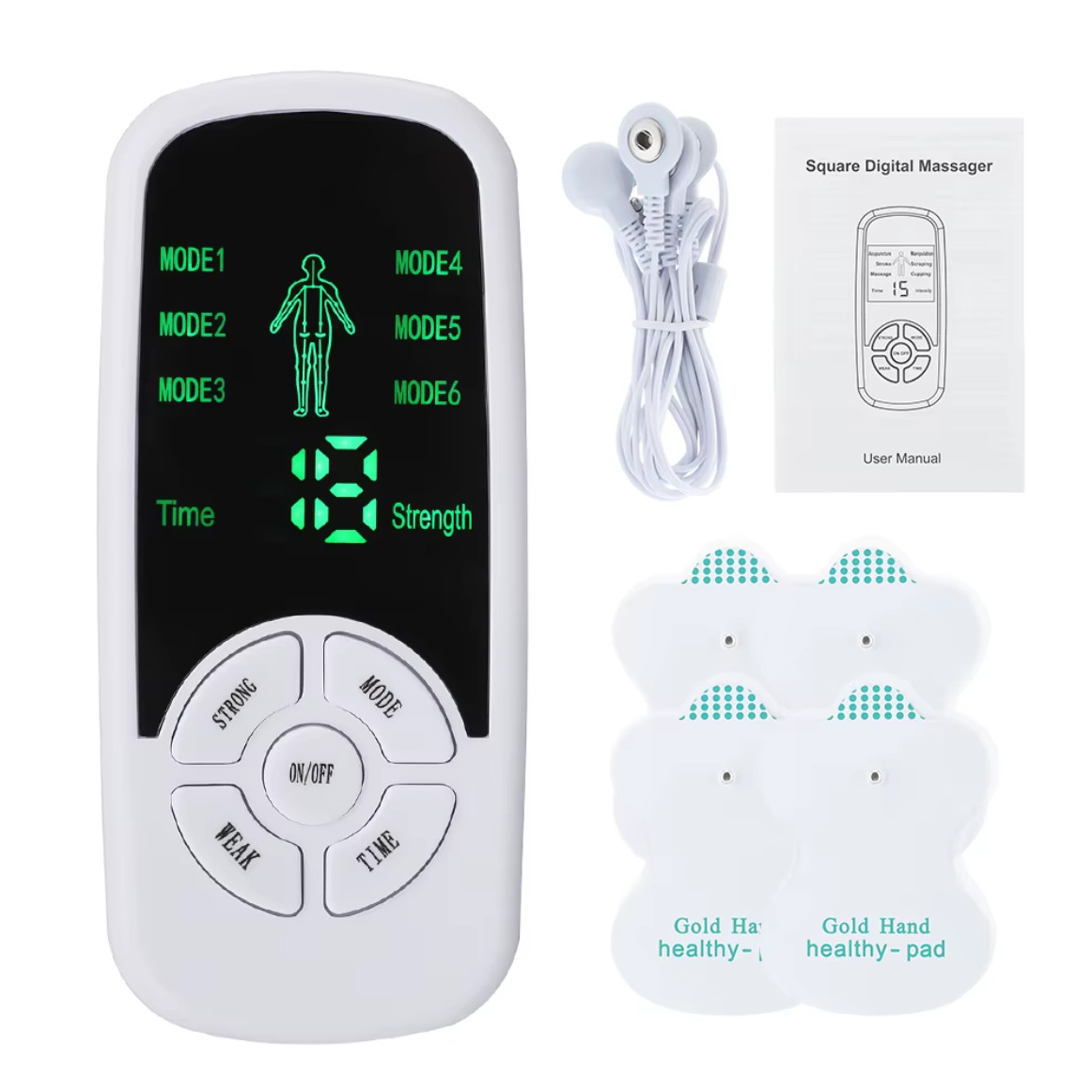 EMS Pulse Electric Muscle Stimulator Back Neck Body Massager Tens Acupuncture