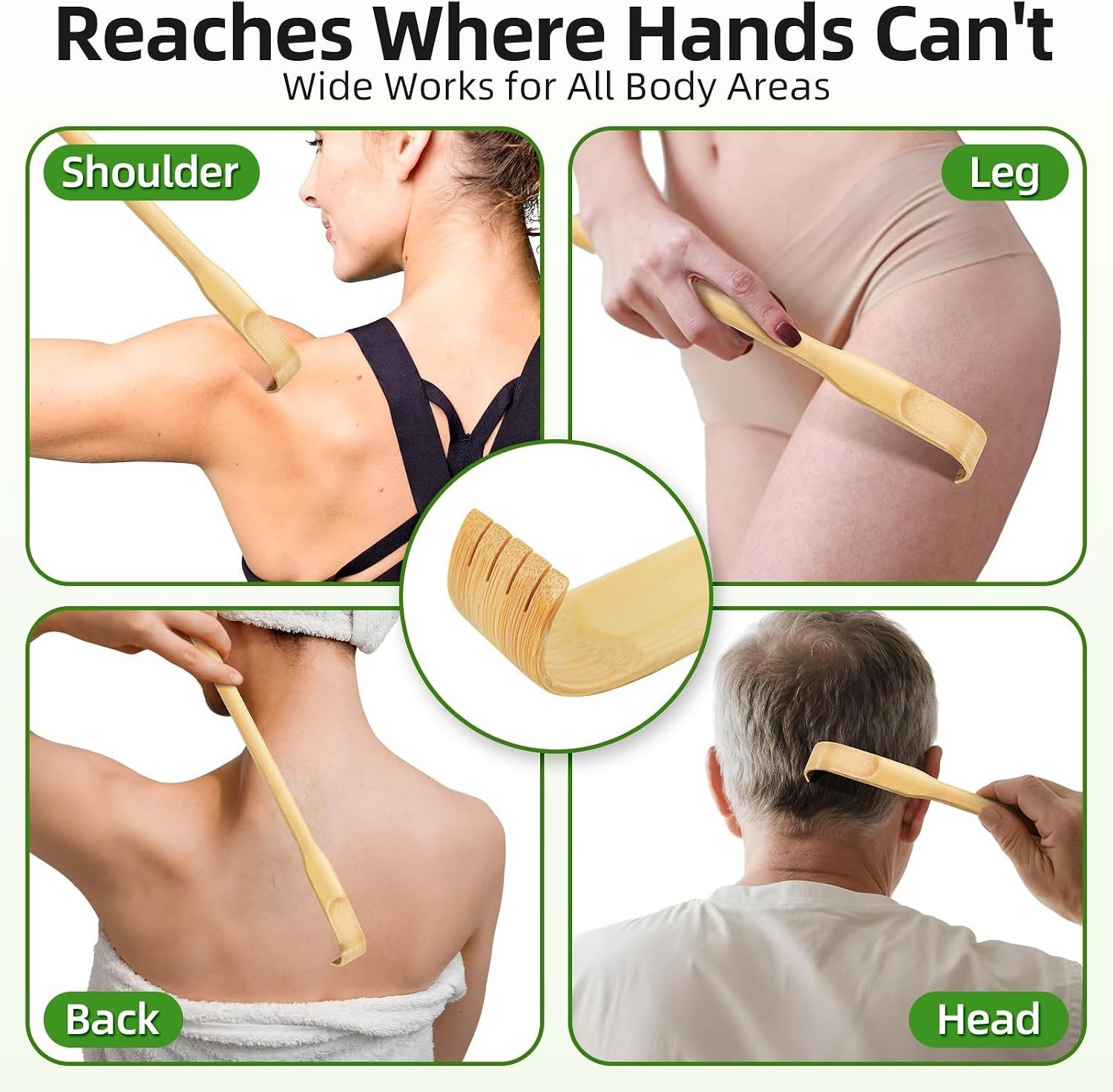 Therapeutic Bamboo Back Scratchers – 3 Pack, 16.5” for Stress Relief & Comfort