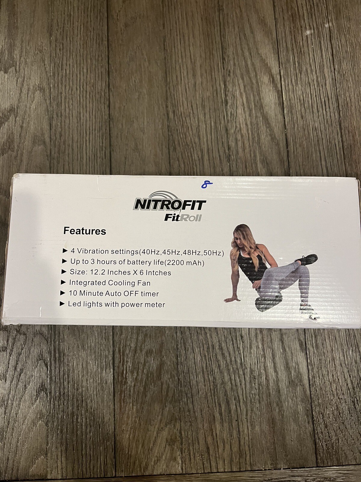 NitroFit Fit Roll Rechargeable Vibrating Foam Roller New Cooling Fan Led Lights