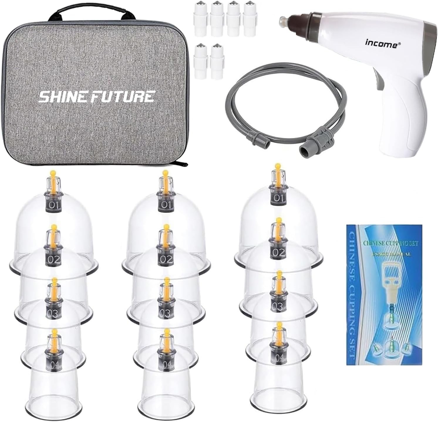 Cupping Therapy Set,Electric Cupping Kit for Massage Therapy with 24 Pcs Cups